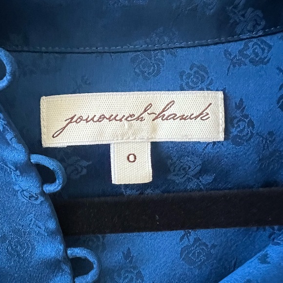 Jovovich-Hawk silk royal blue dress- Beautifully Made! 100% SILK - Picture 2 of 15